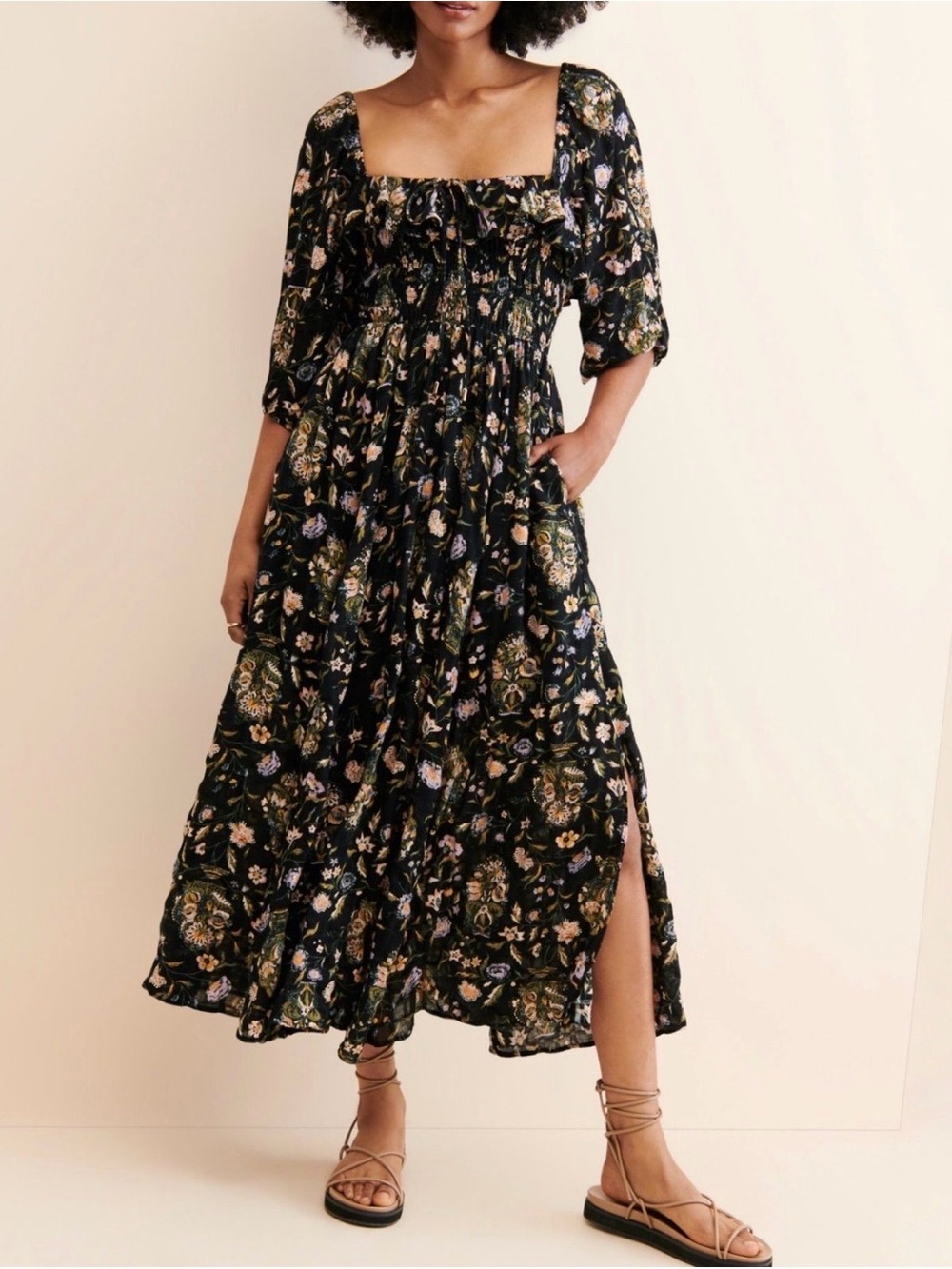 Free People Oasis Printed Midi Dress-Excellent Condition, never worn-Size XS